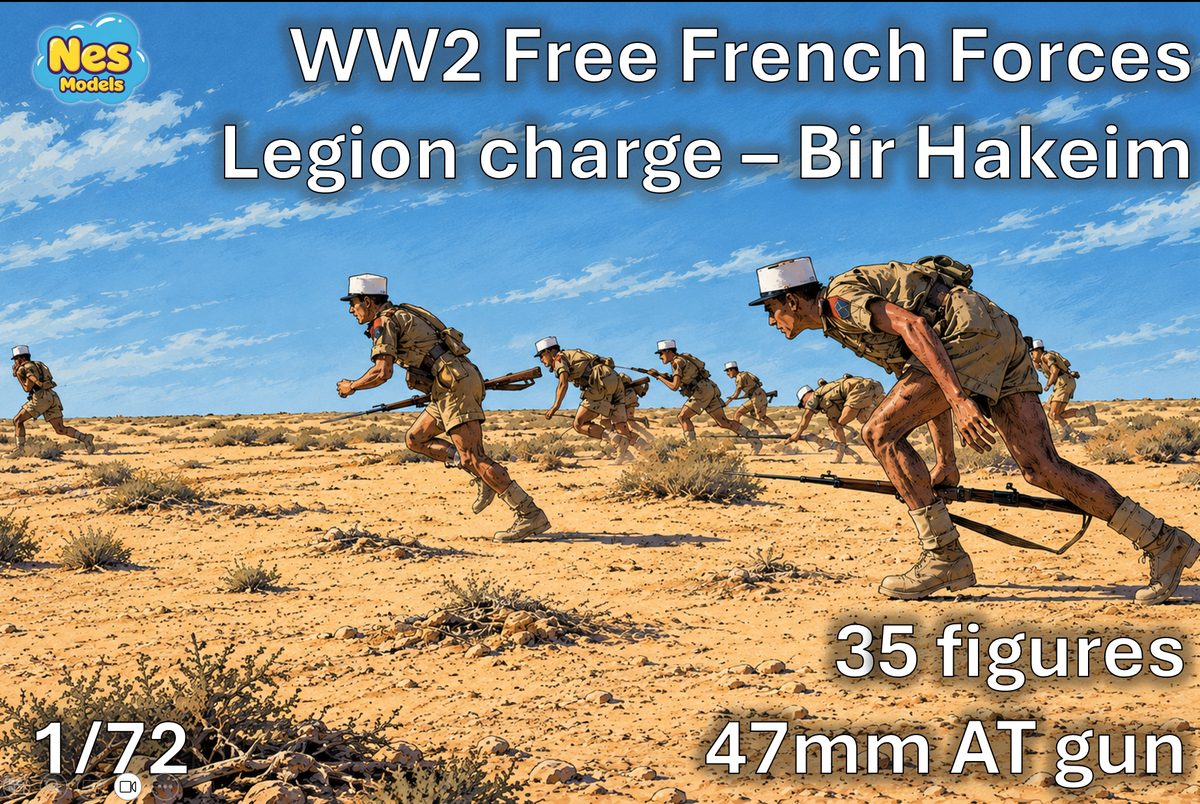WW2 Free French Forces Bir Hakeim — Legion Charge