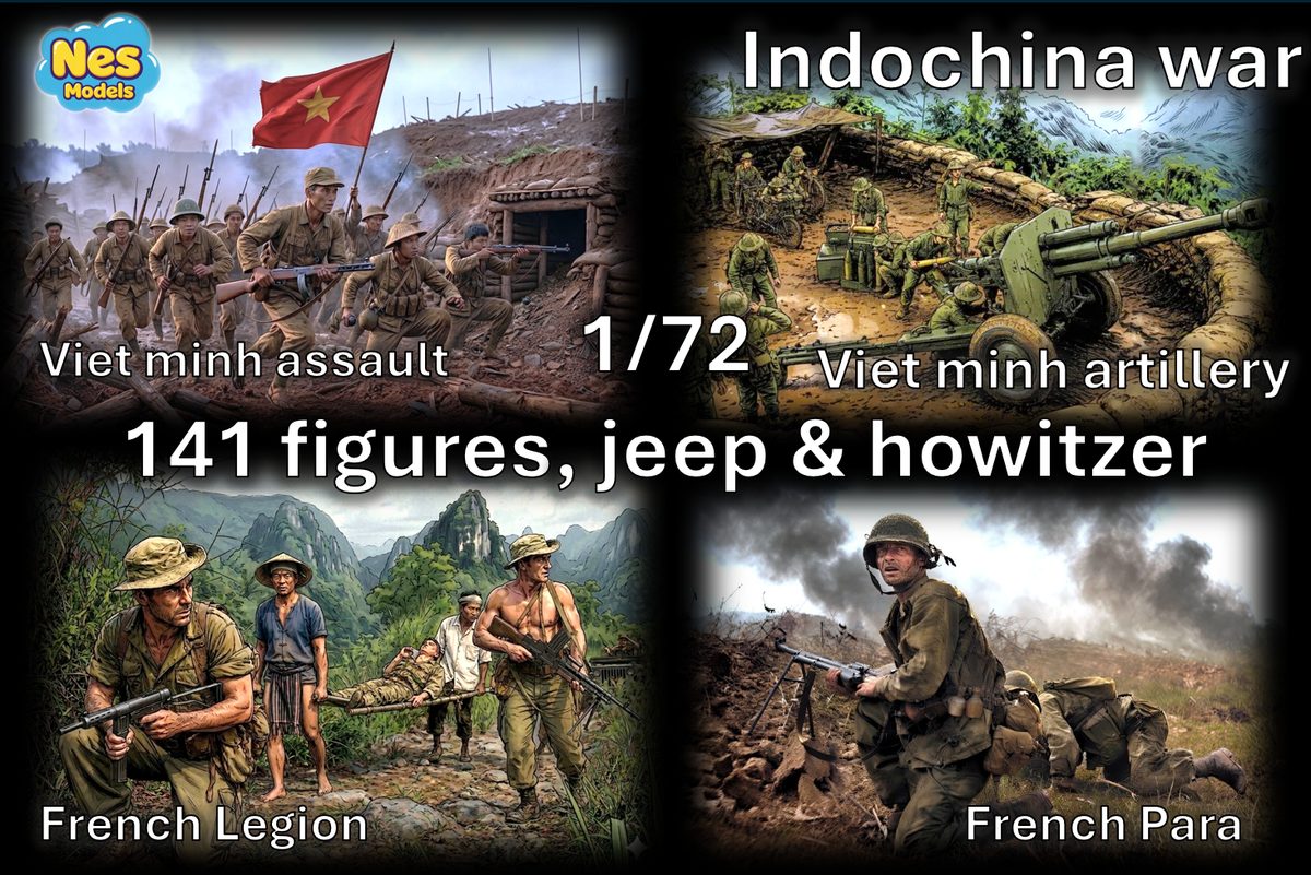 Coffret Indochina War : Viet Minh assault, Viet Minh artillery, French Legion, French Para
