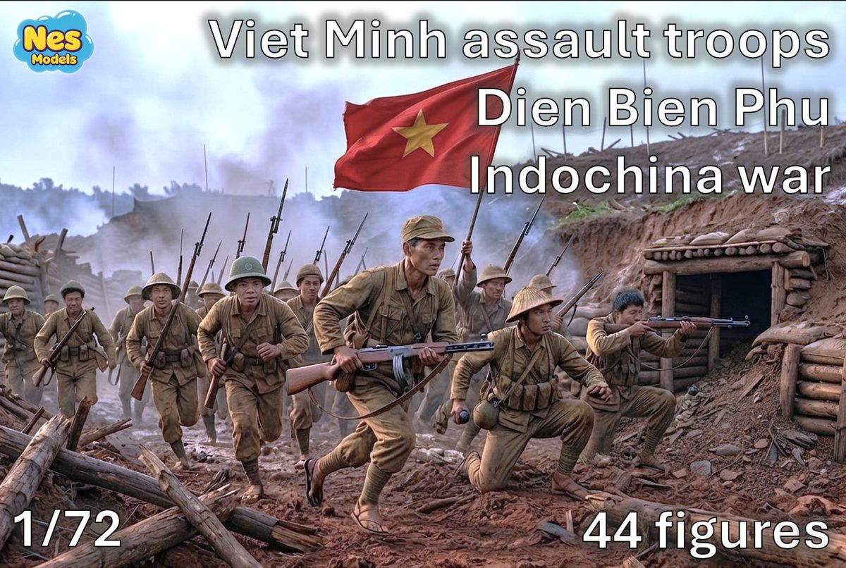 Troupes d'assaut Viet Minh à Dien Bien Phu