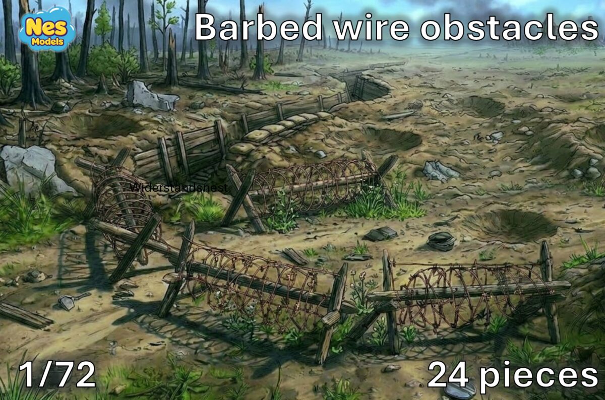 Obstacles de barbelés WW2, kit 1/72