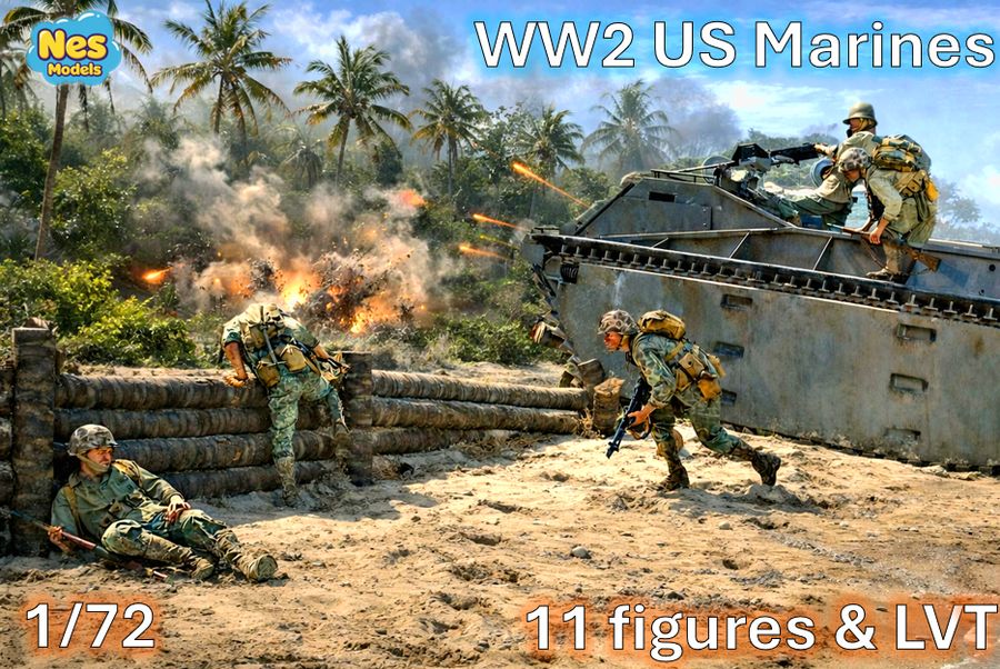 Marines et LVT WW2