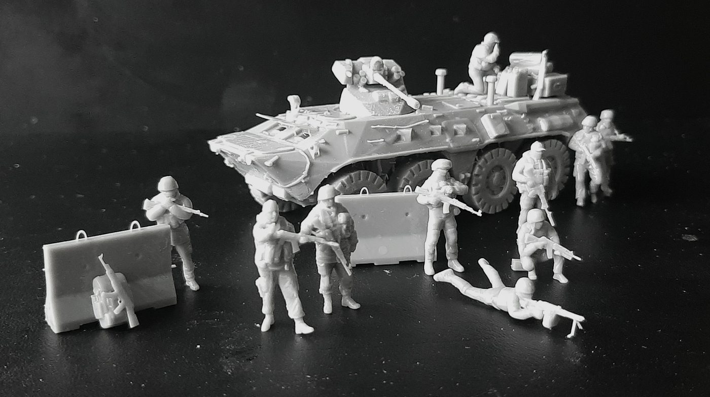 Figurines peintes en diorama, atelier Nes Models